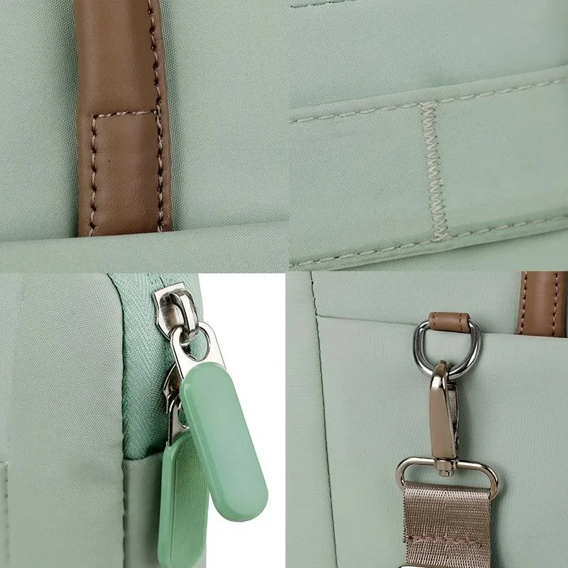 13-13.3 Inch Laptop Bag | Crossbody Briefcase in Oxford Cloth | Blue | 14-14.6 Inch
