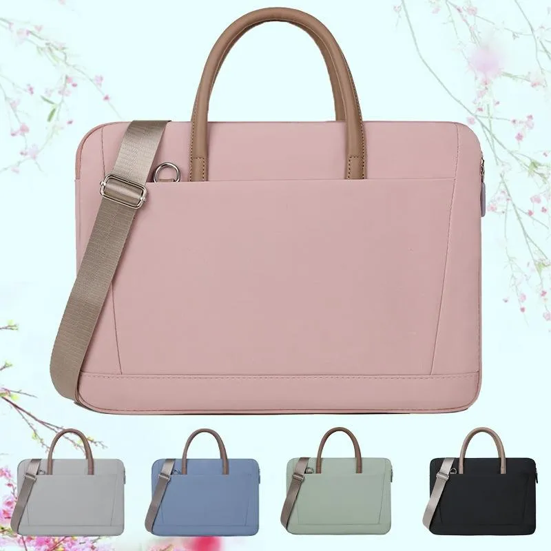 13-13.3 Inch Laptop Bag | Crossbody Briefcase in Oxford Cloth | Blue | 14-14.6 Inch