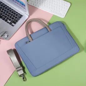 13-13.3 Inch Laptop Bag | Crossbody Briefcase in Oxford Cloth | Blue | 14-14.6 Inch