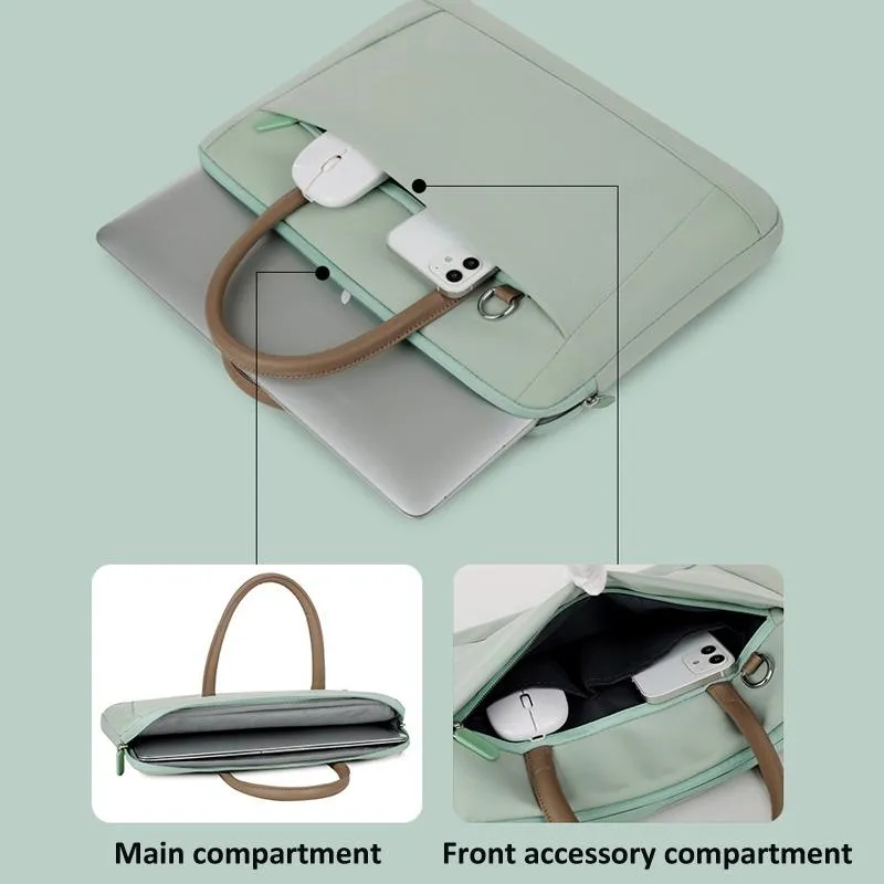 13-13.3 Inch Laptop Bag | Crossbody Briefcase in Oxford Cloth | Blue | 14-14.6 Inch