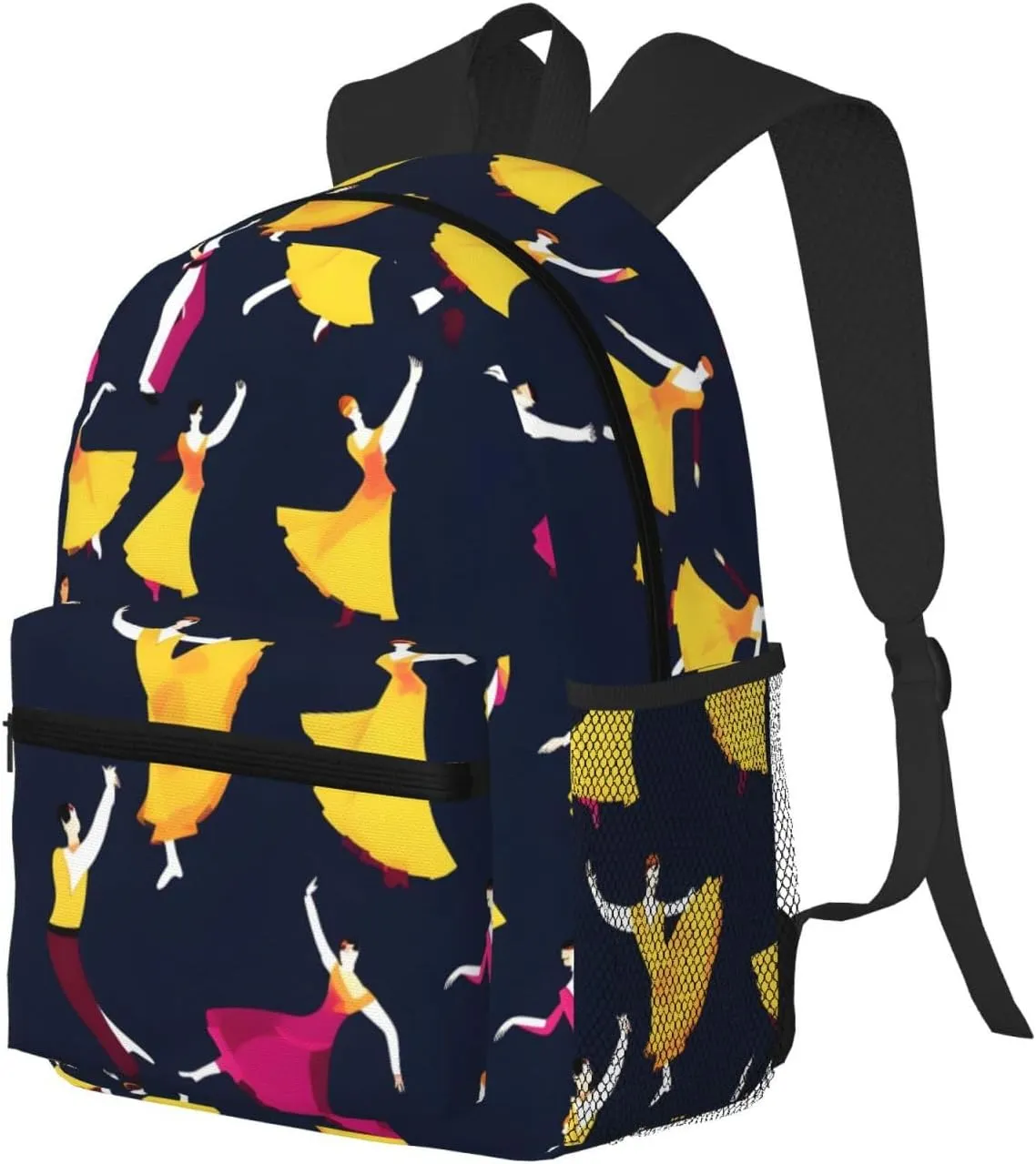 Ballroom Dance Small Pattern Print Backpack For Men And Women Lightweight Backpack Casual Daypack For Workplace Travel