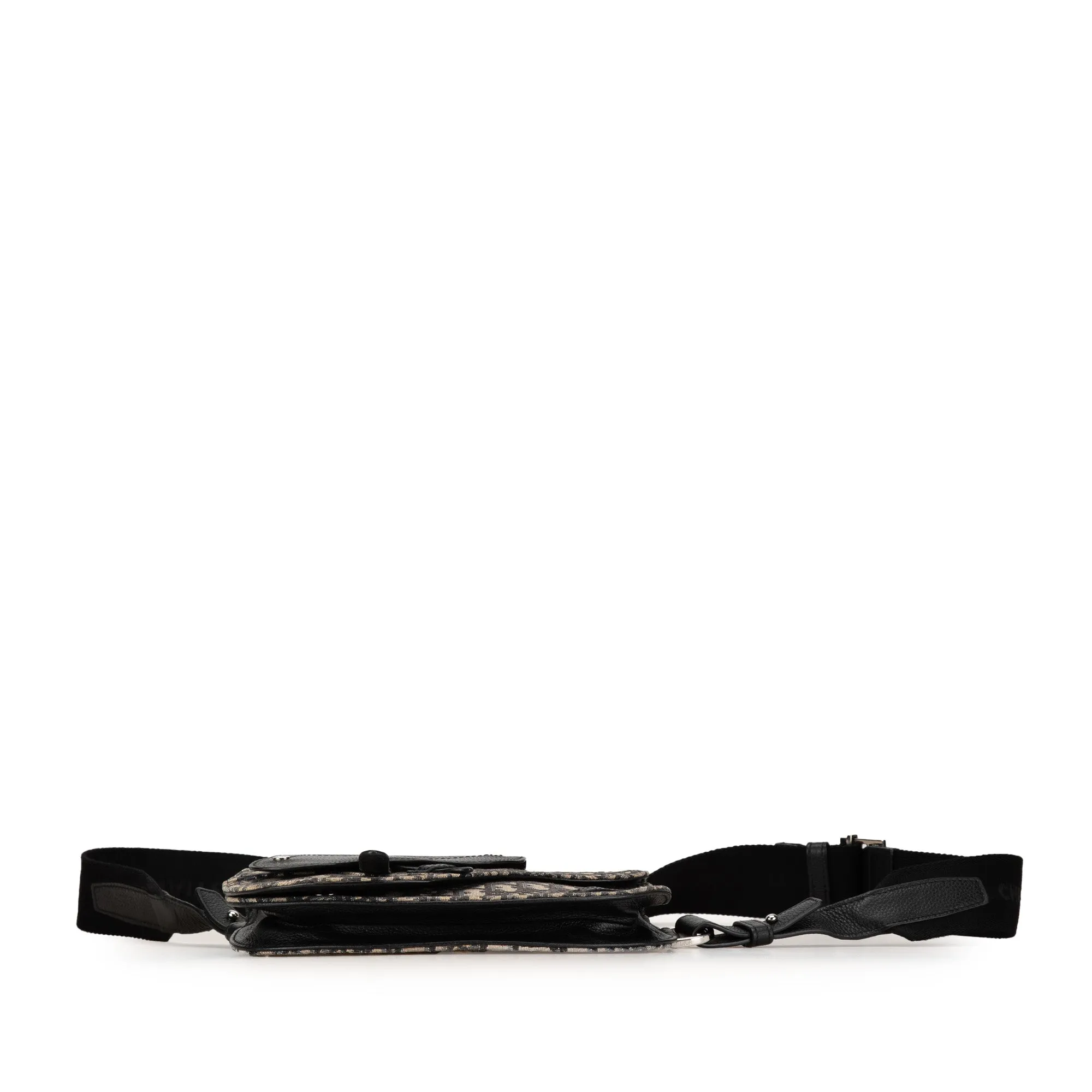 Black Dior Oblique Saddle Messenger Pouch Crossbody Bag