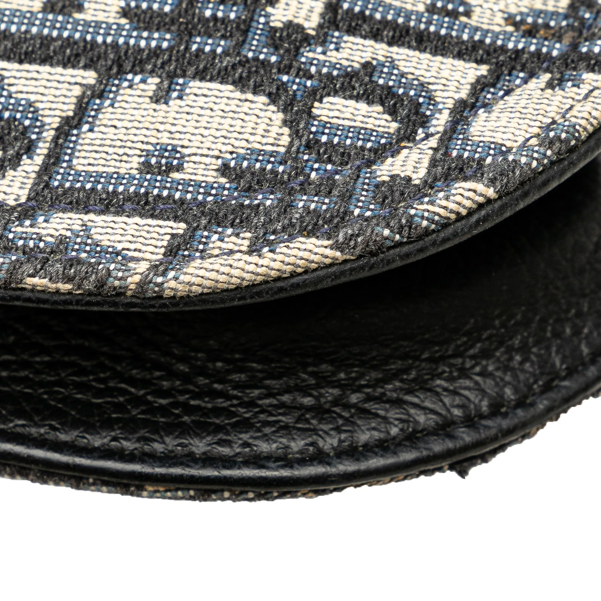 Black Dior Oblique Saddle Messenger Pouch Crossbody Bag