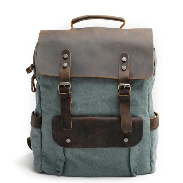 Blended Smart Thick Canvas BackPack Bag- Blue