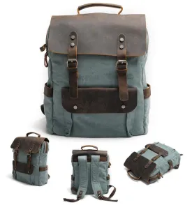 Blended Smart Thick Canvas BackPack Bag- Blue
