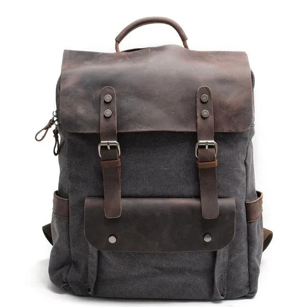 Blended Smart Thick Canvas BackPack Bag- Blue