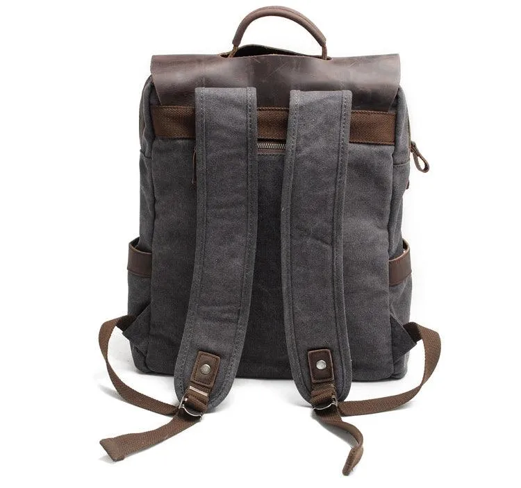 Blended Smart Thick Canvas BackPack Bag- Blue