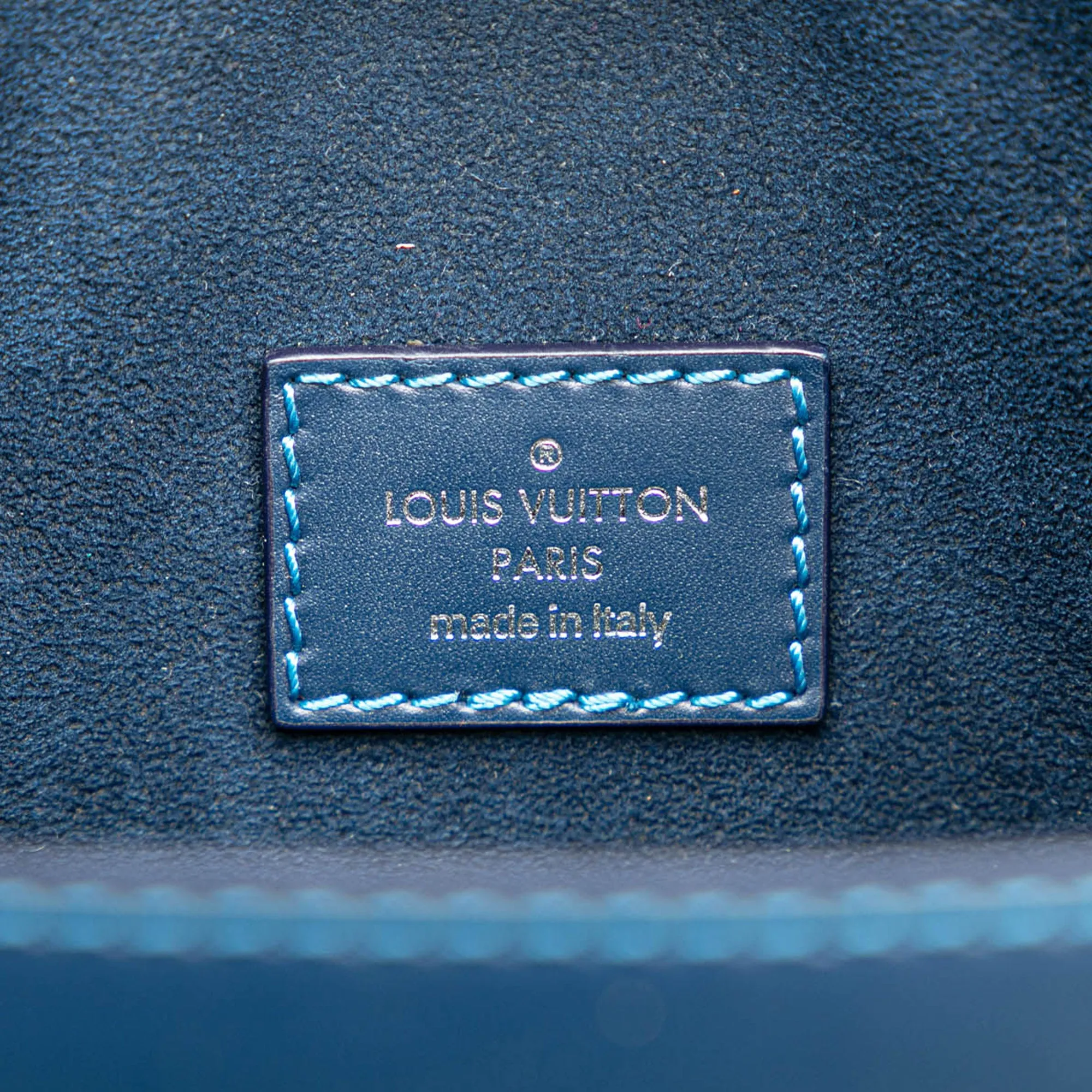 Blue Louis Vuitton Epi Downtown Messenger BB Crossbody Bag