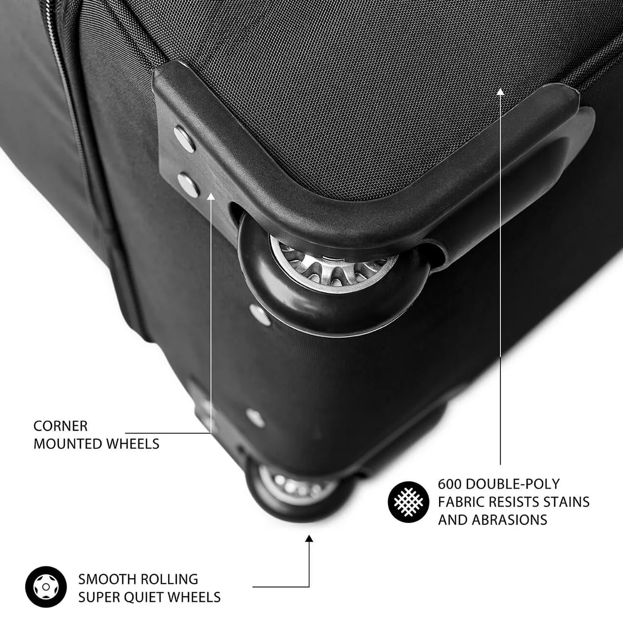 Calgary Flames 27" Black Rolling Drop Bottom Duffel