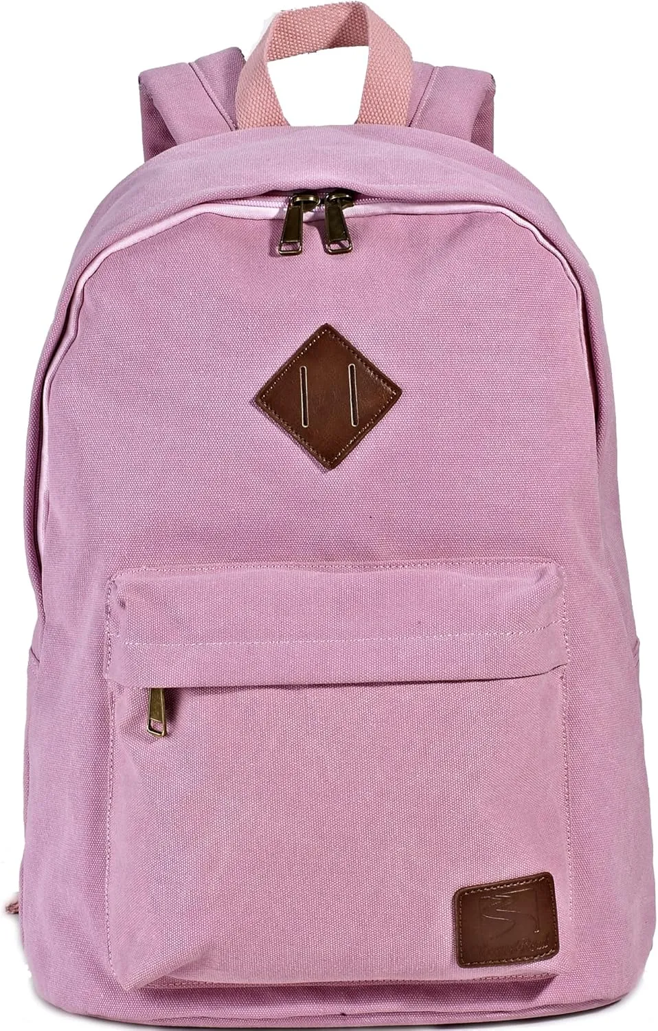 Canvas Laptop Backpack, Durable Rucksack, Travel Bag Fits 15.6 Inch Notebook for Women Factory Directly (Pink)