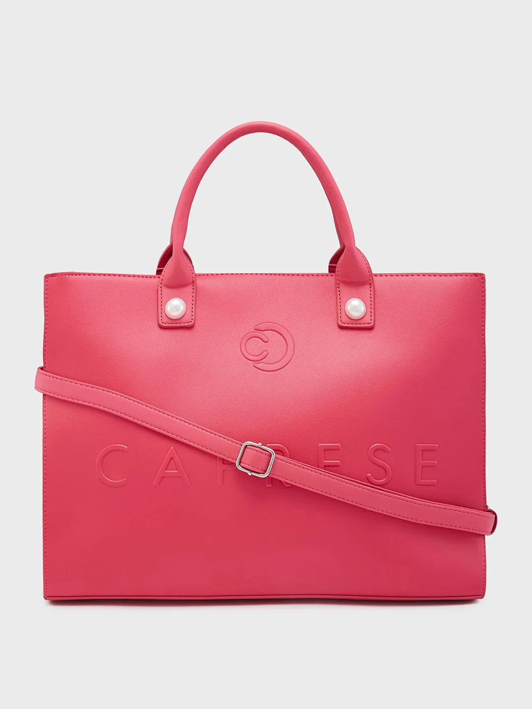 Caprese Pink Cloud Tote Large Women Handbag | Office Handbag Pink
