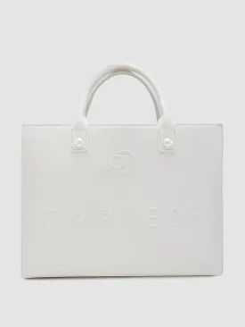 Caprese Pink Cloud Tote Large Women Handbag | Office Handbag White