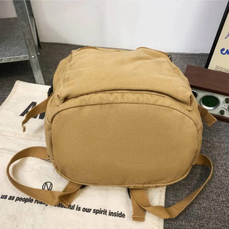 Casual Backpack Large Capacity Washed Canvas Student Backpack