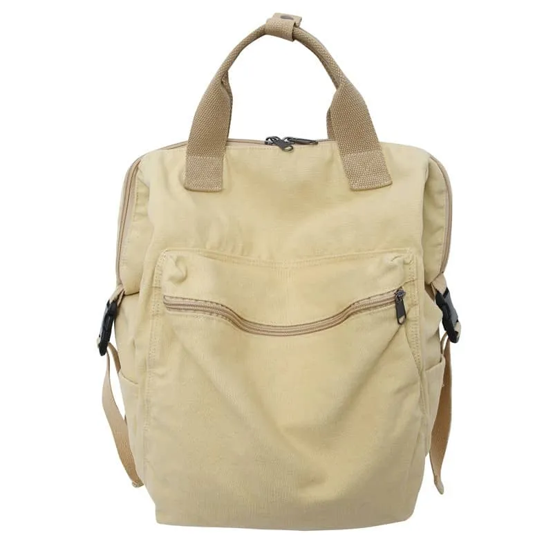 Casual Backpack Large Capacity Washed Canvas Student Backpack