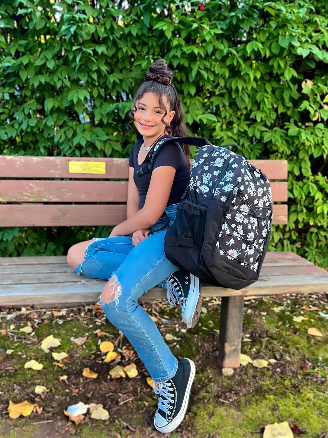 Choco Mocha Tie Dye Backpack for Teen Girls, Travel School Backpack for Girls Middle School Large Bookbag 18 Inch, Teal Green