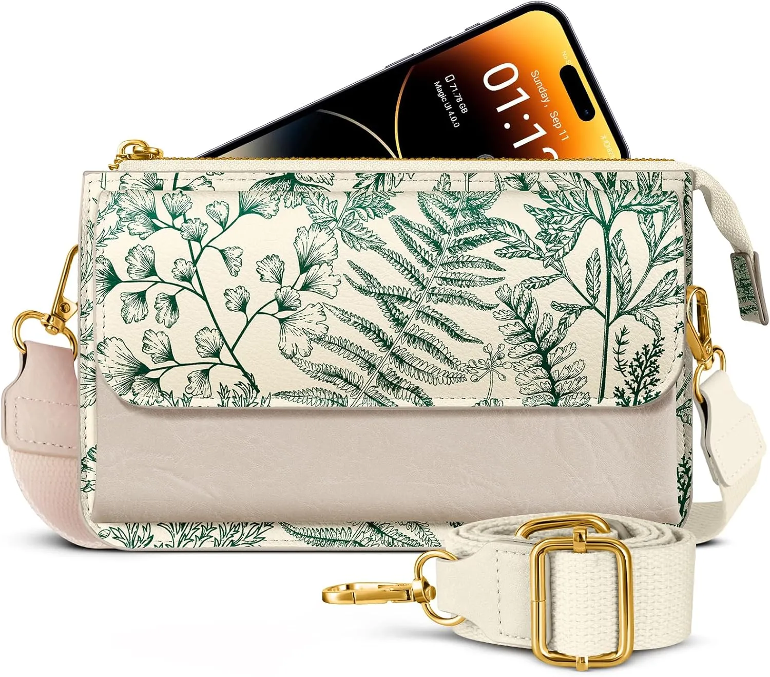 Crossbody Bag Cellphone Purse Wallet for Women - Leather Cellphone Purse Bag with Adjustable Shoulder Strap Girl