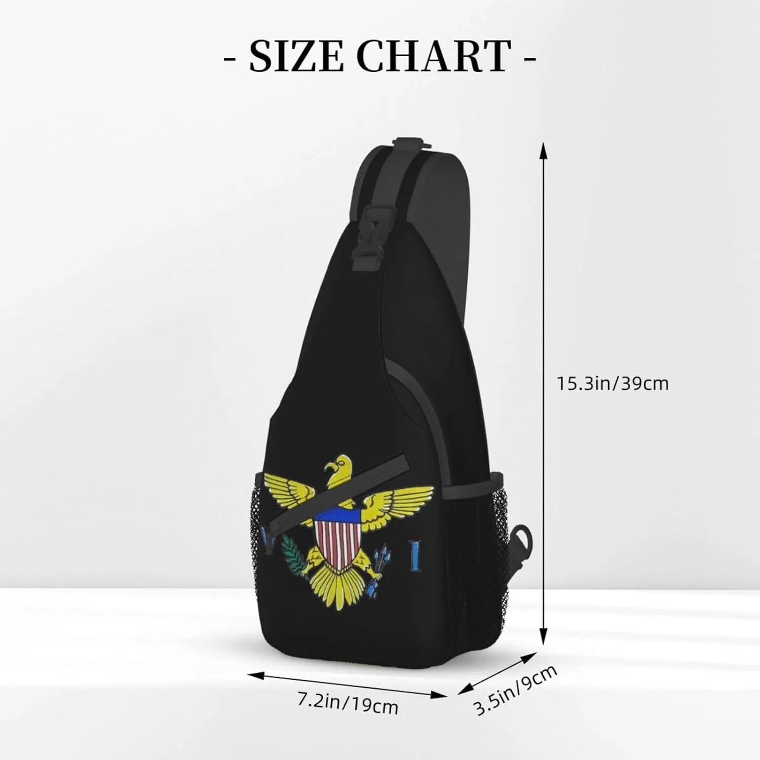 Cute Flag Sling Bag Crossbody Backpack Patriotic Flag Travel Hiking Daypack Shoulder Chest Bag for Women Men