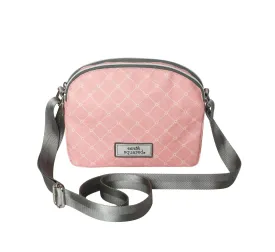 Earth Squared - Oil Cloth Half Moon Messenger Bag - Pink Sorbet - 21x16x5cms