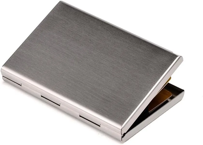 EASTNIGHTS RFID Credit Card Holder Stainless Steel Credit Card Wallet Business Card Holder for Women Men