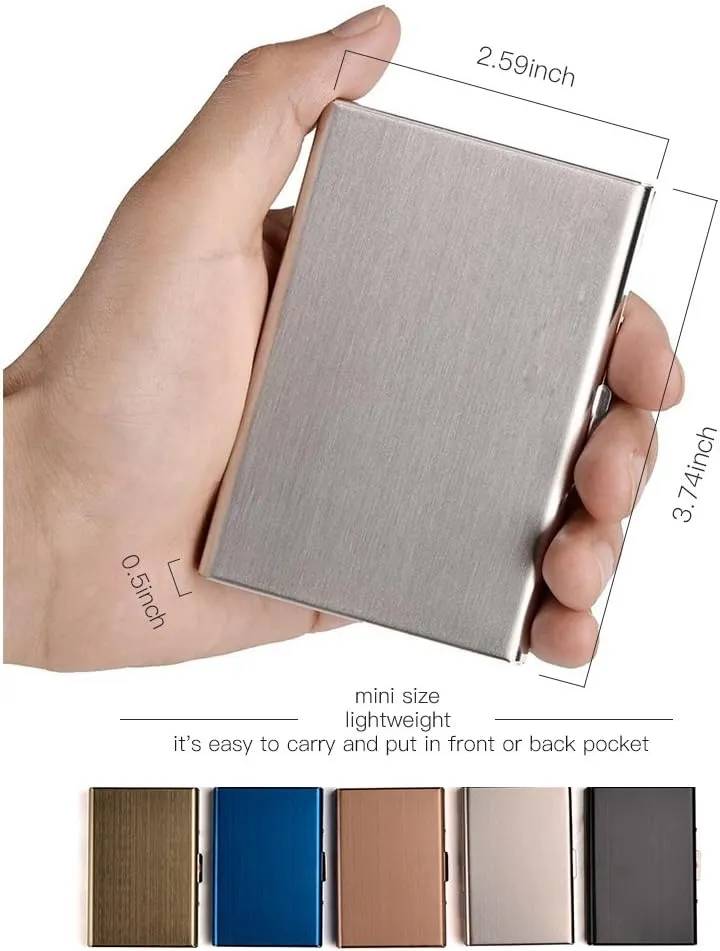 EASTNIGHTS RFID Credit Card Holder Stainless Steel Credit Card Wallet Business Card Holder for Women Men