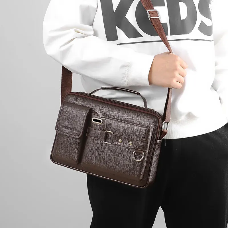 Elegant Handbag: PU Leather with Organized Compartments