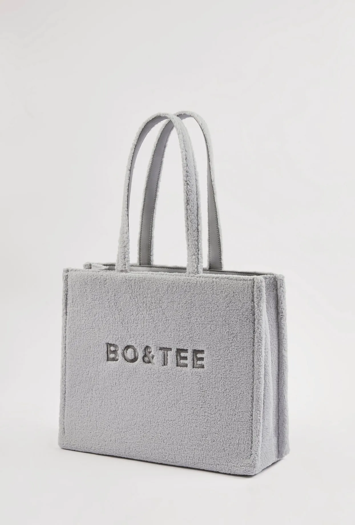 Fleece Tote Bag in Fog