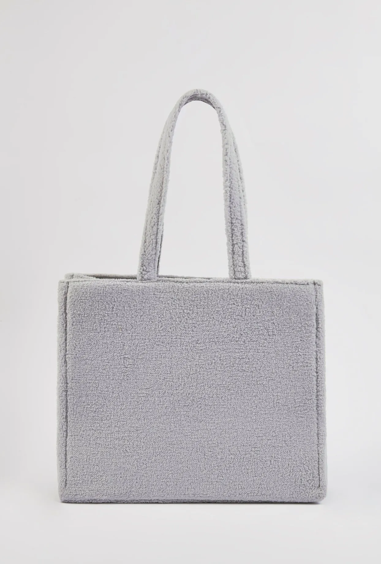 Fleece Tote Bag in Fog