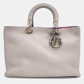 Grey Leather Diorissimo Tote Bag