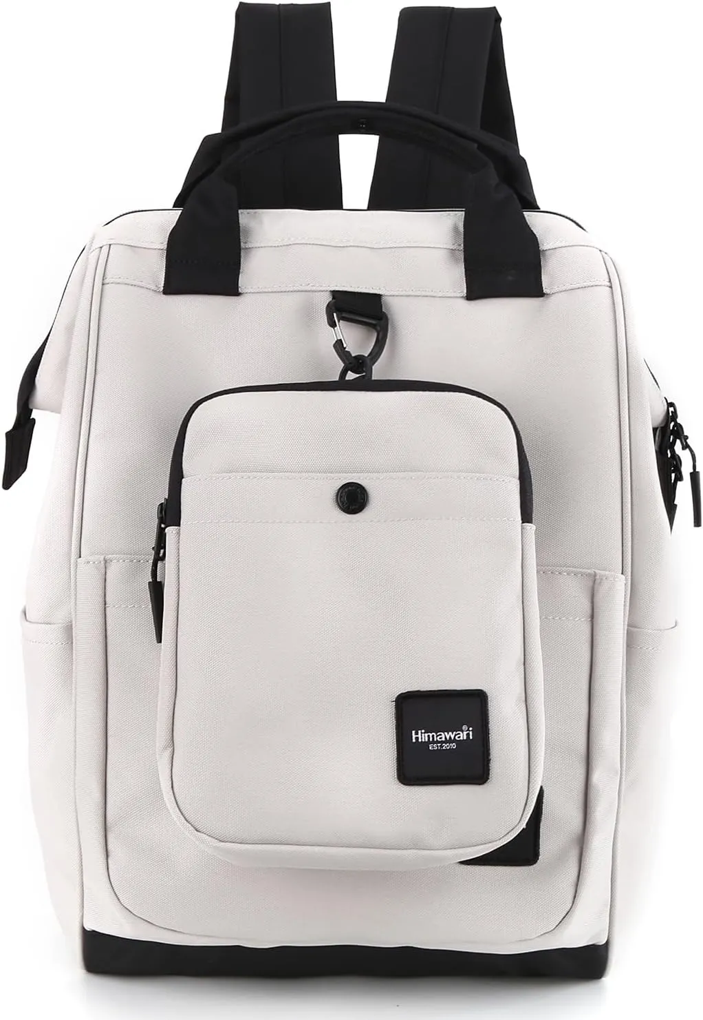 himawari 14.9 inch Women's Laptop Backpack, Large Capacity College Schoolbag, Waterproof Travel Bag for Men & Women-0403-02#Light Grey