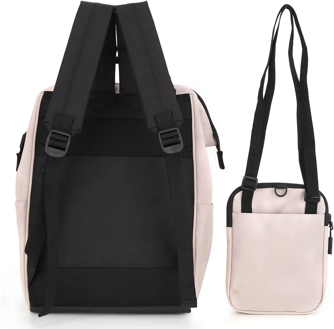 himawari 14.9 inch Women's Laptop Backpack, Large Capacity College Schoolbag, Waterproof Travel Bag for Men & Women-0403-06#Mocha