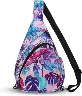 HUA ANGEL Crossbody Sling Bag for Men & Women Lightweight Waterproof Chest Shoulder Bag for Travel Hiking & Everyday Use