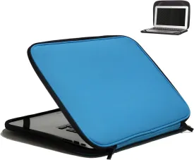 Laptop Sleeve 17.3 Inch Foldable Slim Case Lightweight Bag Notebook Computer Carrying Flip Cover (Blue)