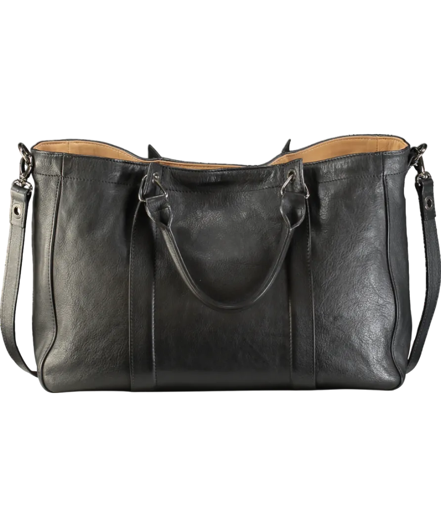 LONGCHAMP Black leather large 3d Tote bag with shoulder strap
