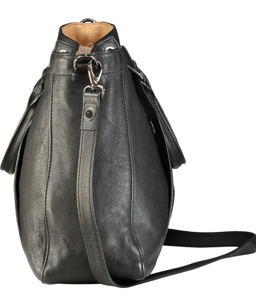 LONGCHAMP Black leather large 3d Tote bag with shoulder strap