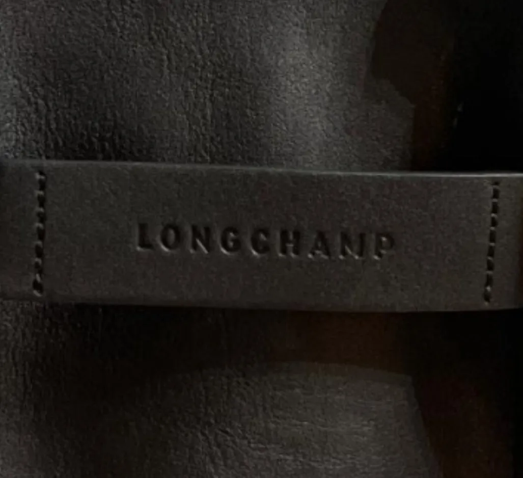 LONGCHAMP Black leather large 3d Tote bag with shoulder strap