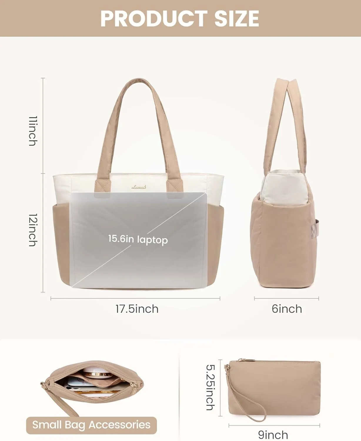 LOVEVOOK Tote Travel Bag for Women, Puffer Work Handbag with Zipper for Teacher Nurse, Quilted Laptop Shoulder Gym Bag Cute