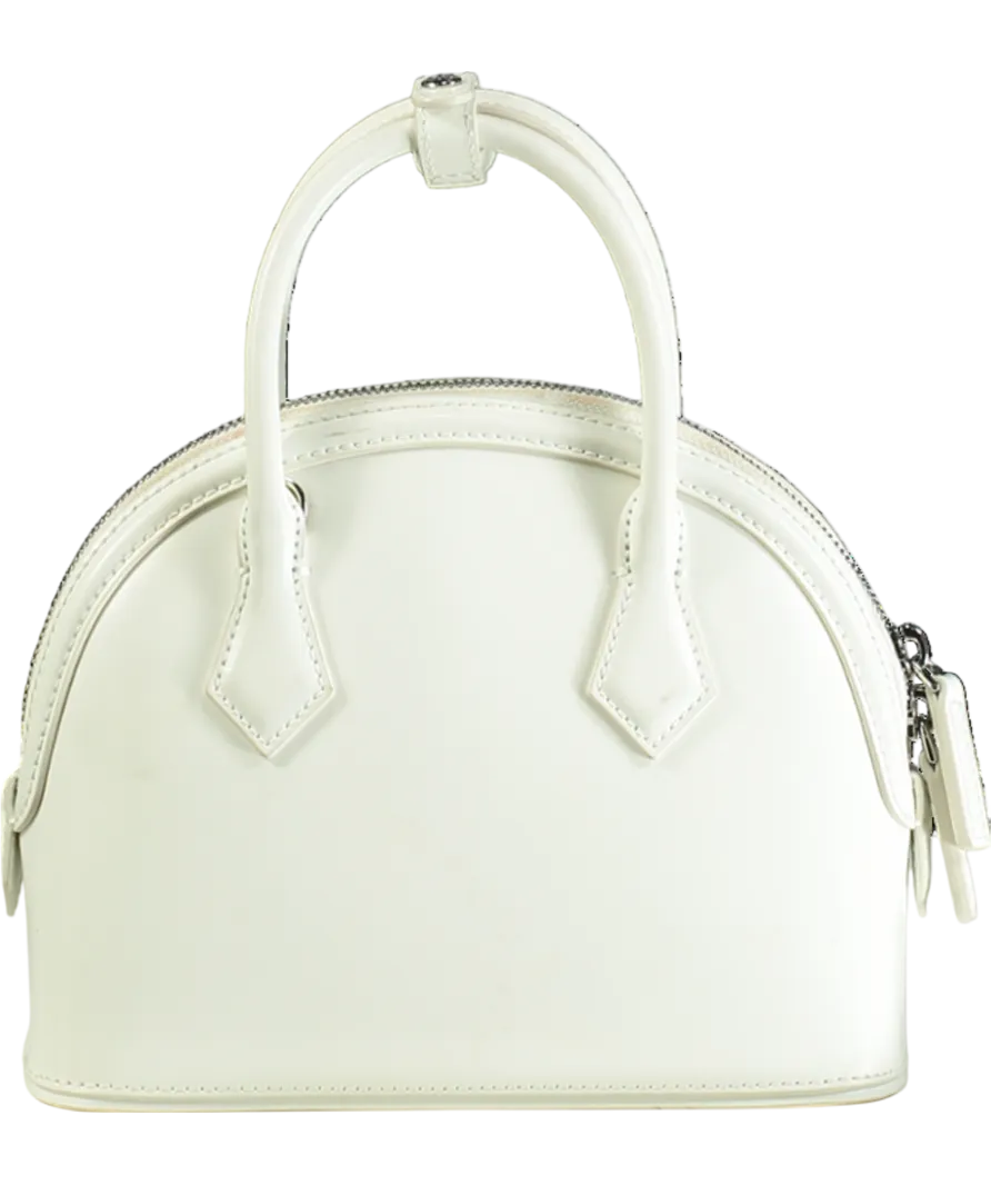 MCM White Tracy Tote In Visetos Leather Mix One Size
