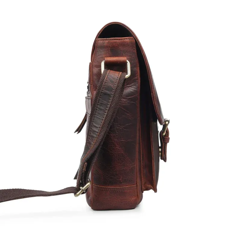 Mens Leather Messenger Bag