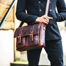 Mens Leather Messenger Bag