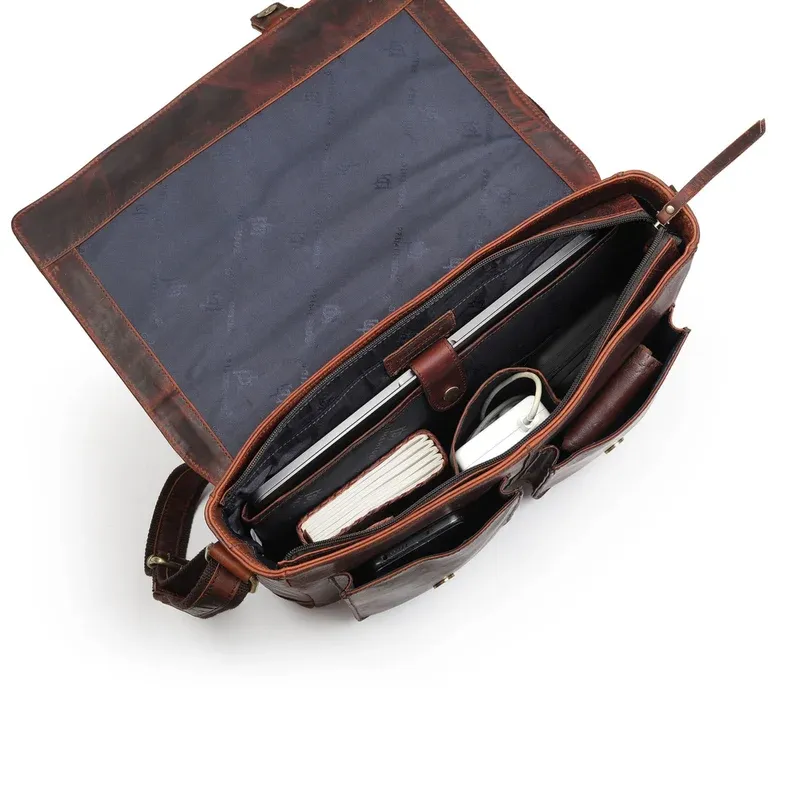 Mens Leather Messenger Bag