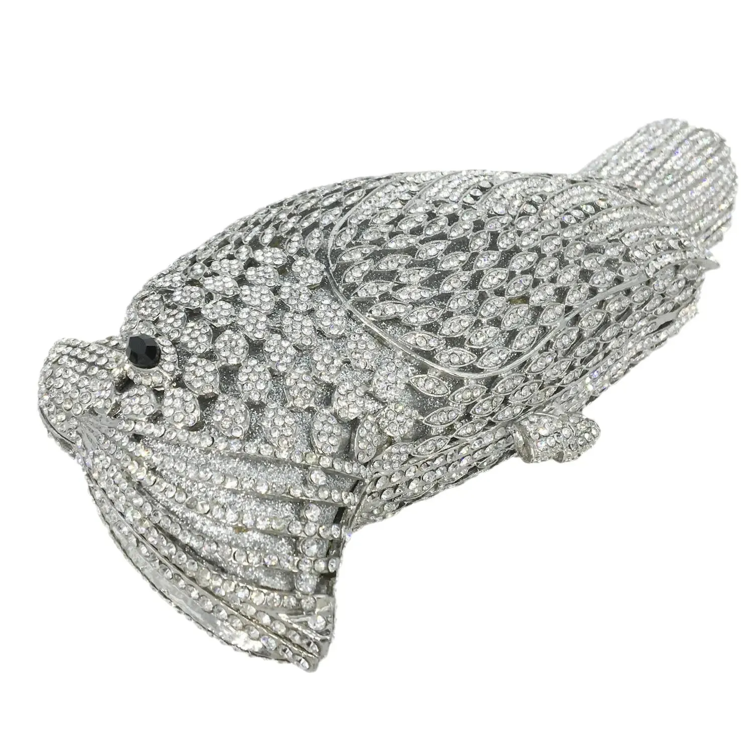 Mini Cute Woodpecker Bird Crystal Clutch Evening Bags Party Dinner Purse