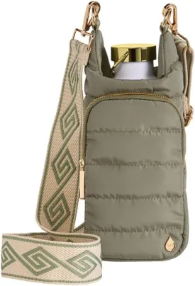 Original HydroBag | Quilted Water Bottle Holder with Strap | Tote Bottle Carrier Crossbody Bag with Pockets
