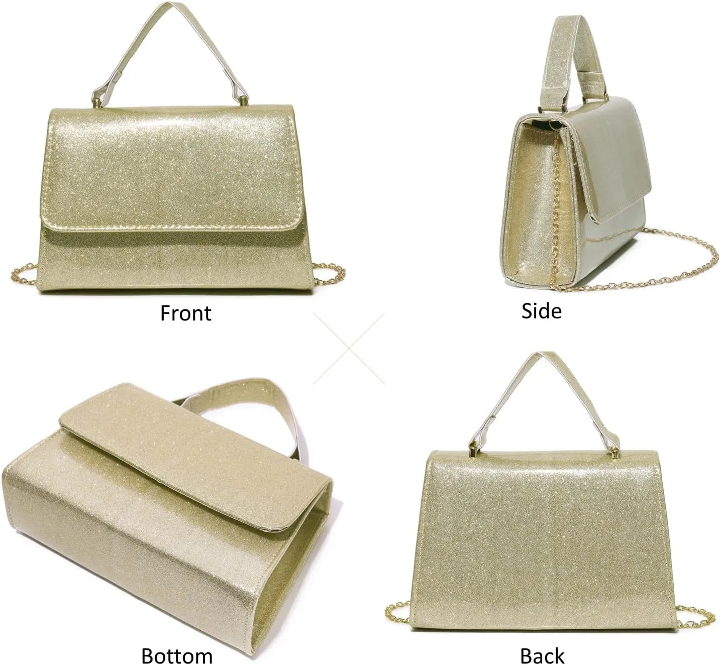 Patent Leather Clutch Purse Glittering Envelope Women Evening Bag for Wedding Party Cocktail Prom