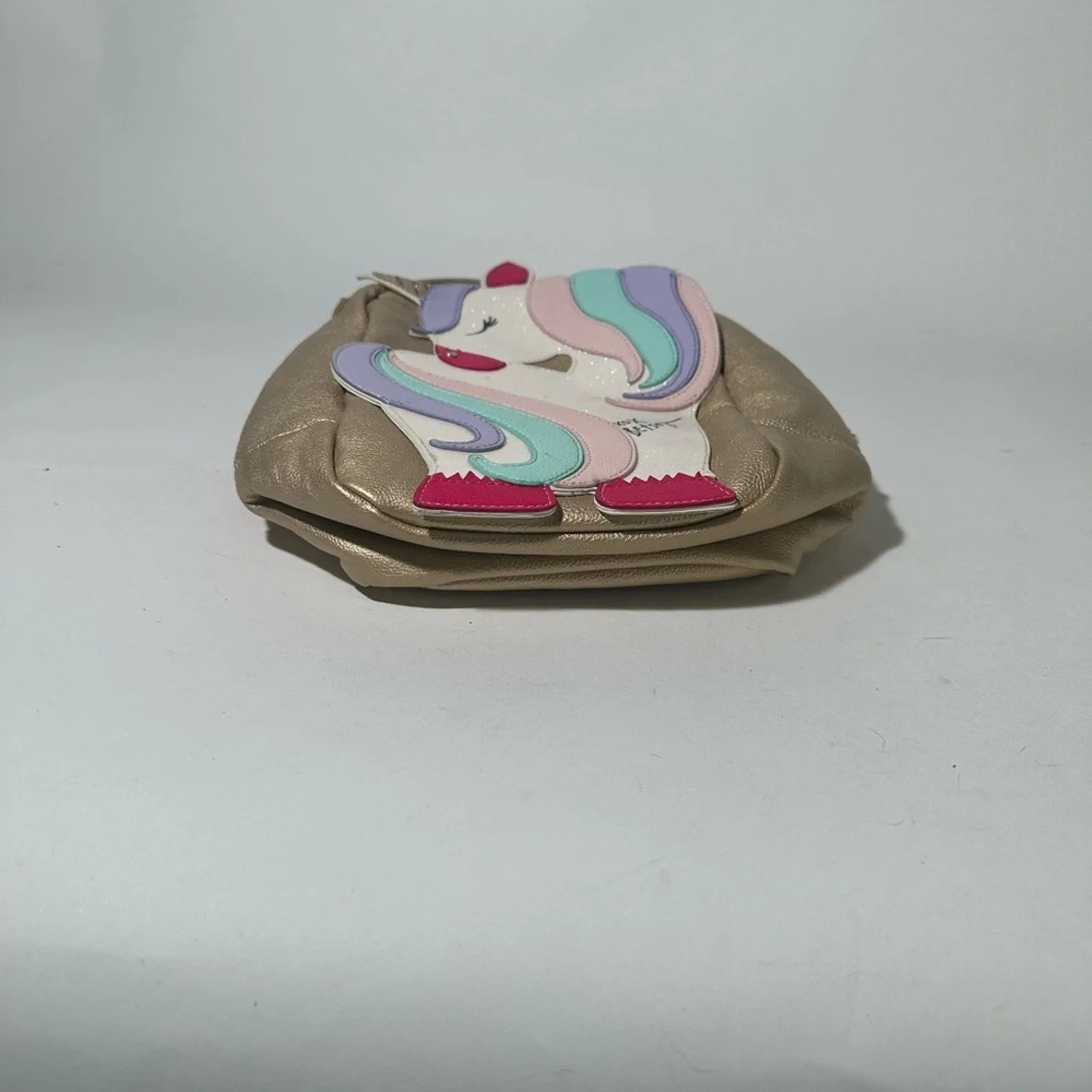 Pink and Gold Unicorn Backpack with Rounded Shape