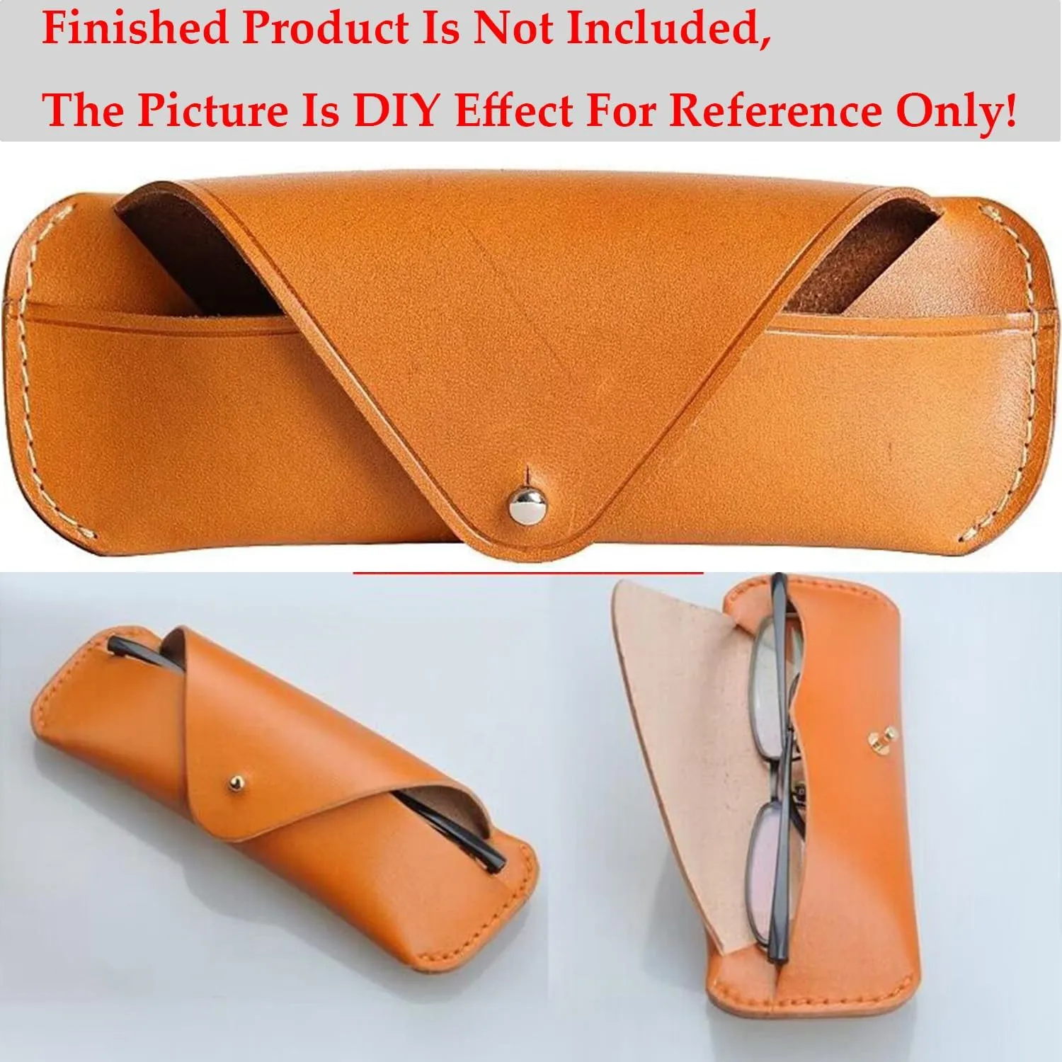 RIVEENY Leather Craft Clear Eyeglasses Case Glasses Bag Template Set Acrylic Leather Pattern Stencil Template
