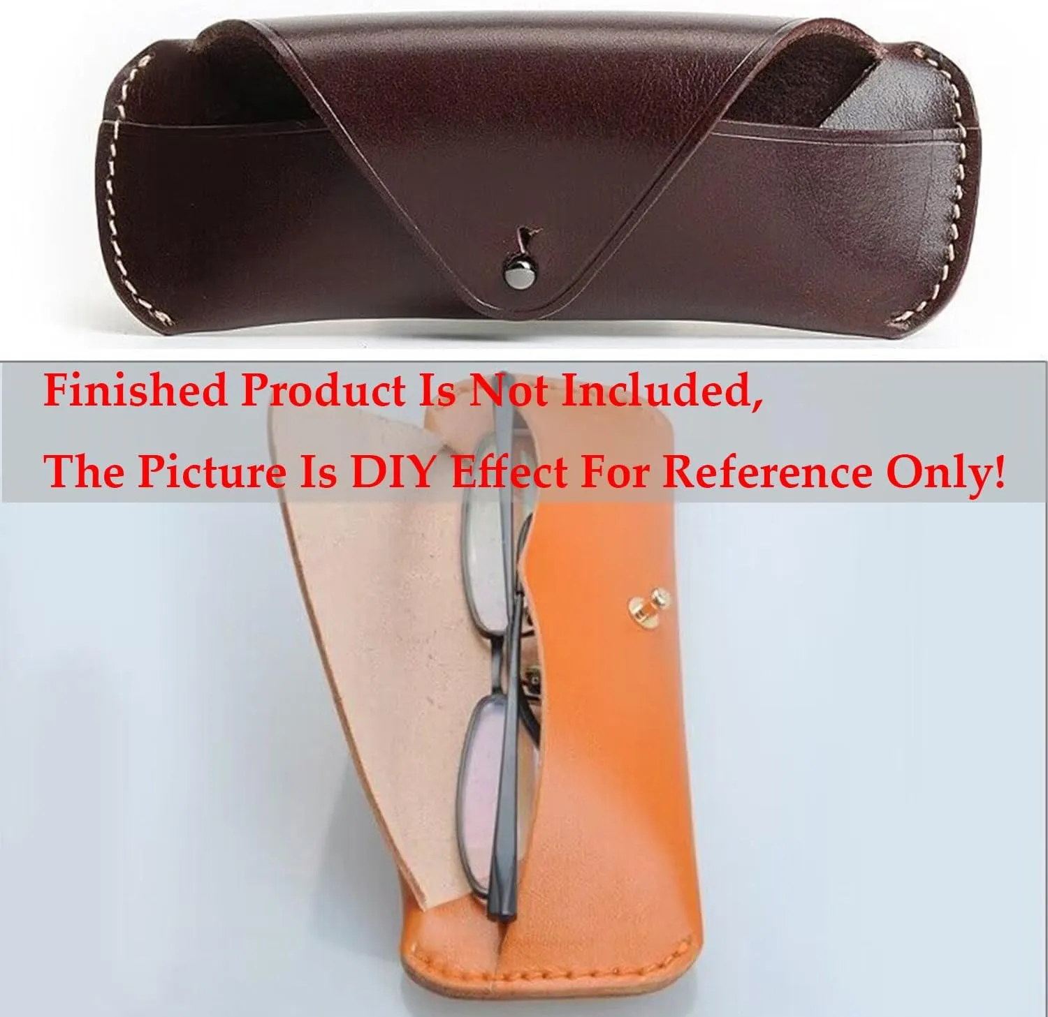 RIVEENY Leather Craft Clear Eyeglasses Case Glasses Bag Template Set Acrylic Leather Pattern Stencil Template