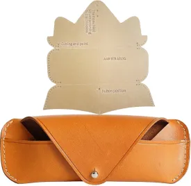 RIVEENY Leather Craft Clear Eyeglasses Case Glasses Bag Template Set Acrylic Leather Pattern Stencil Template