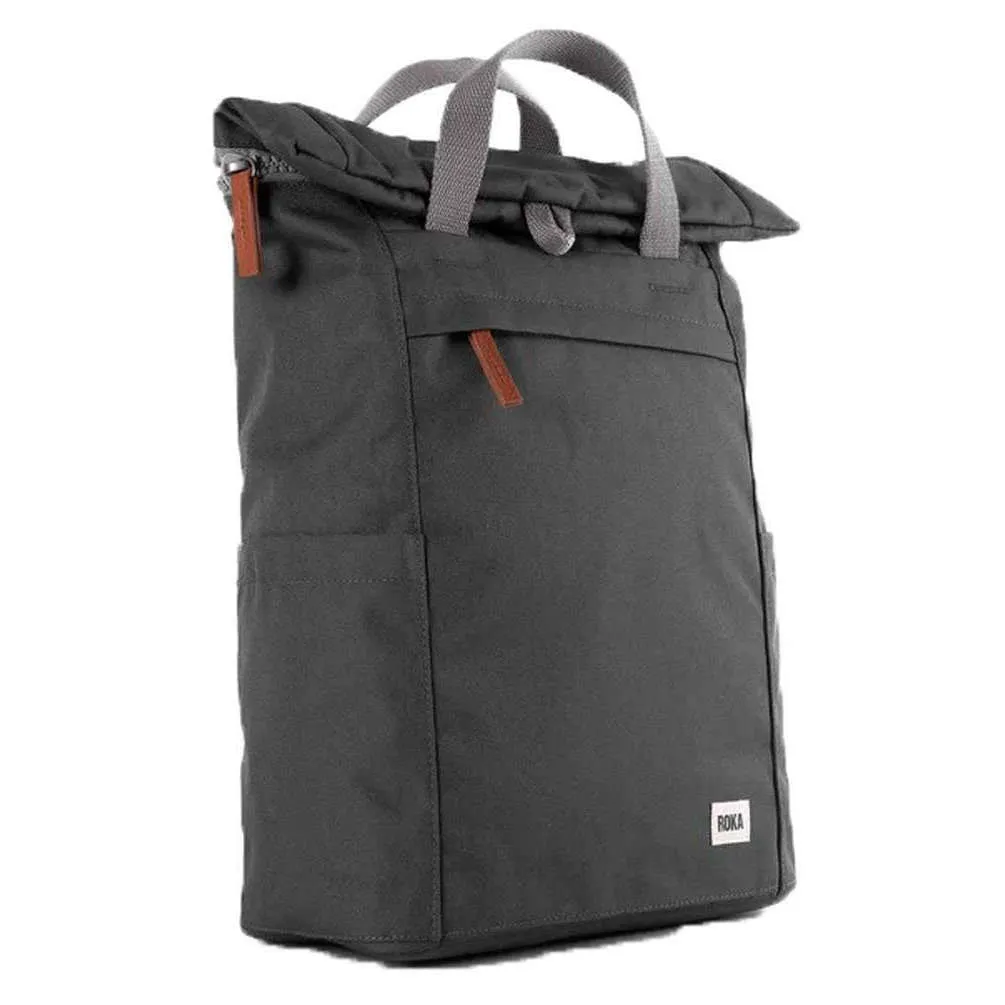 Roka Finchley A Large Sustainable Canvas Backpack - Carbon Grey