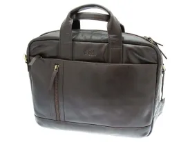 Rowallan Pittsburgh Business Small Brown Leather Twin Handled Briefcase