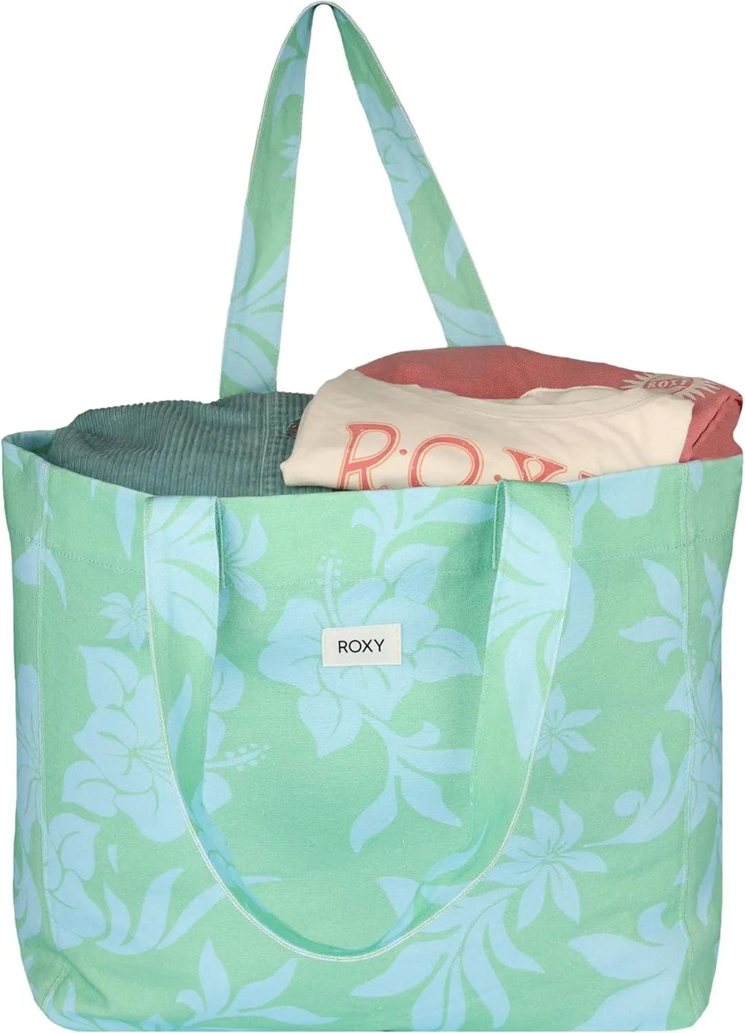 Roxy Women's Cotton Tote Bag | Everyday Carry | Beach | Travel | Vacation | Reusable | Lightweight